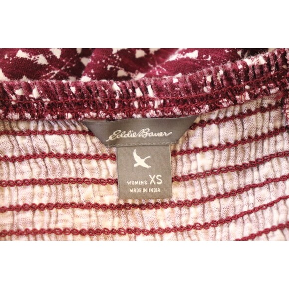 Eddie Bauer Maxi Dress Womens XS Long Red Spring‎ Print Cottagecore Prairie - Picture 9 of 9